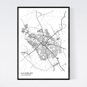 Aylesbury City Map Print