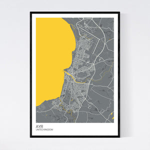 Ayr City Map Print