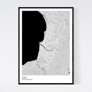 Ayr City Map Print