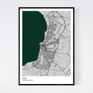 Ayr City Map Print