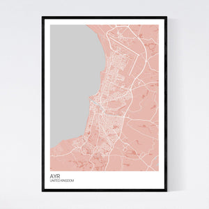 Ayr City Map Print