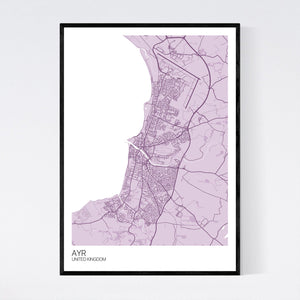 Ayr City Map Print