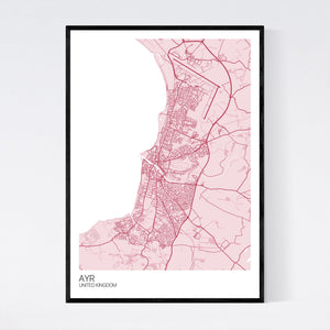 Ayr City Map Print