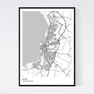 Ayr City Map Print