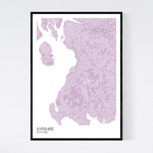 Load image into Gallery viewer, Ayrshire Region Map Print