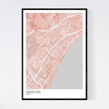 Load image into Gallery viewer, Badalona City Map Print