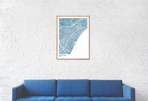 Map of Badalona, Spain