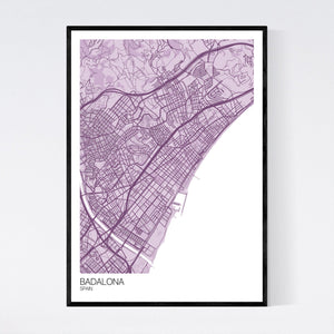 Badalona City Map Print
