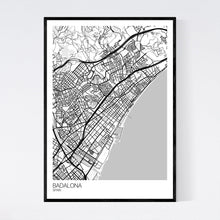 Load image into Gallery viewer, Badalona City Map Print