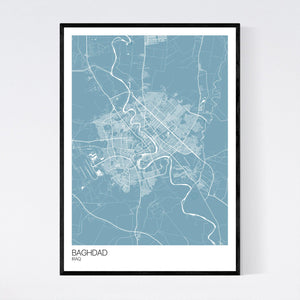 Baghdad City Map Print