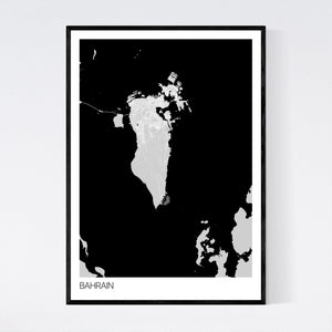 Bahrain Country Map Print
