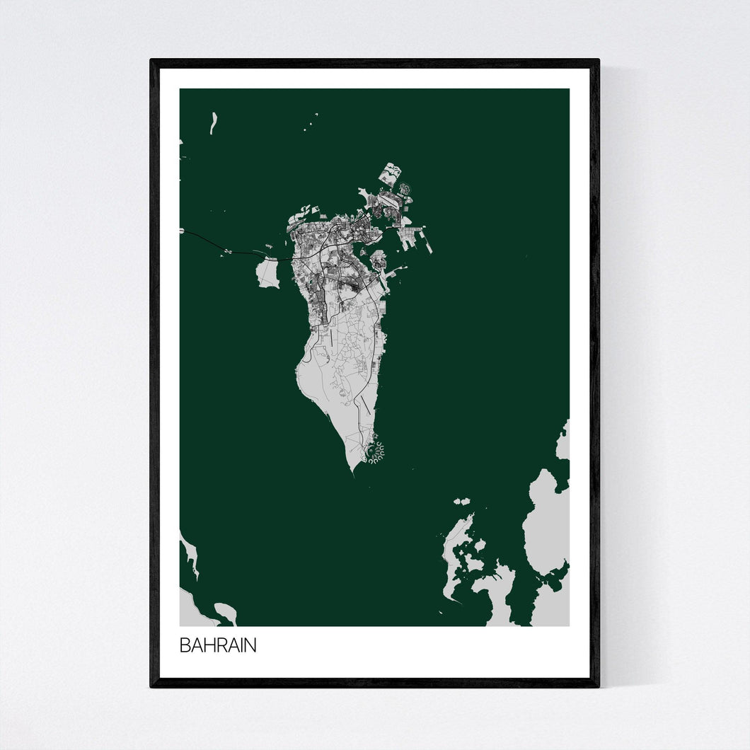 Bahrain Country Map Print