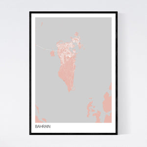 Bahrain Country Map Print
