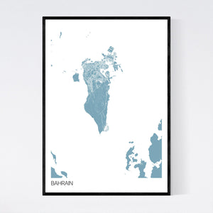 Bahrain Country Map Print