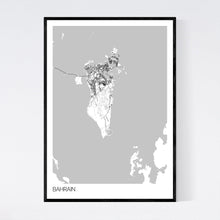 Load image into Gallery viewer, Bahrain Country Map Print