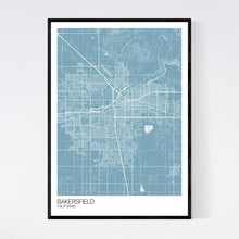 Load image into Gallery viewer, Bakersfield City Map Print