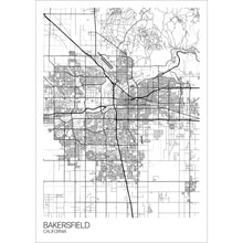 Load image into Gallery viewer, Map of Bakersfield, California
