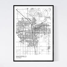 Load image into Gallery viewer, Map of Bakersfield, California