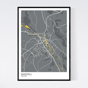 Bakewell Town Map Print