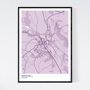 Bakewell Town Map Print