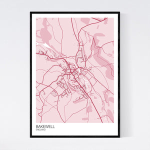 Bakewell Town Map Print