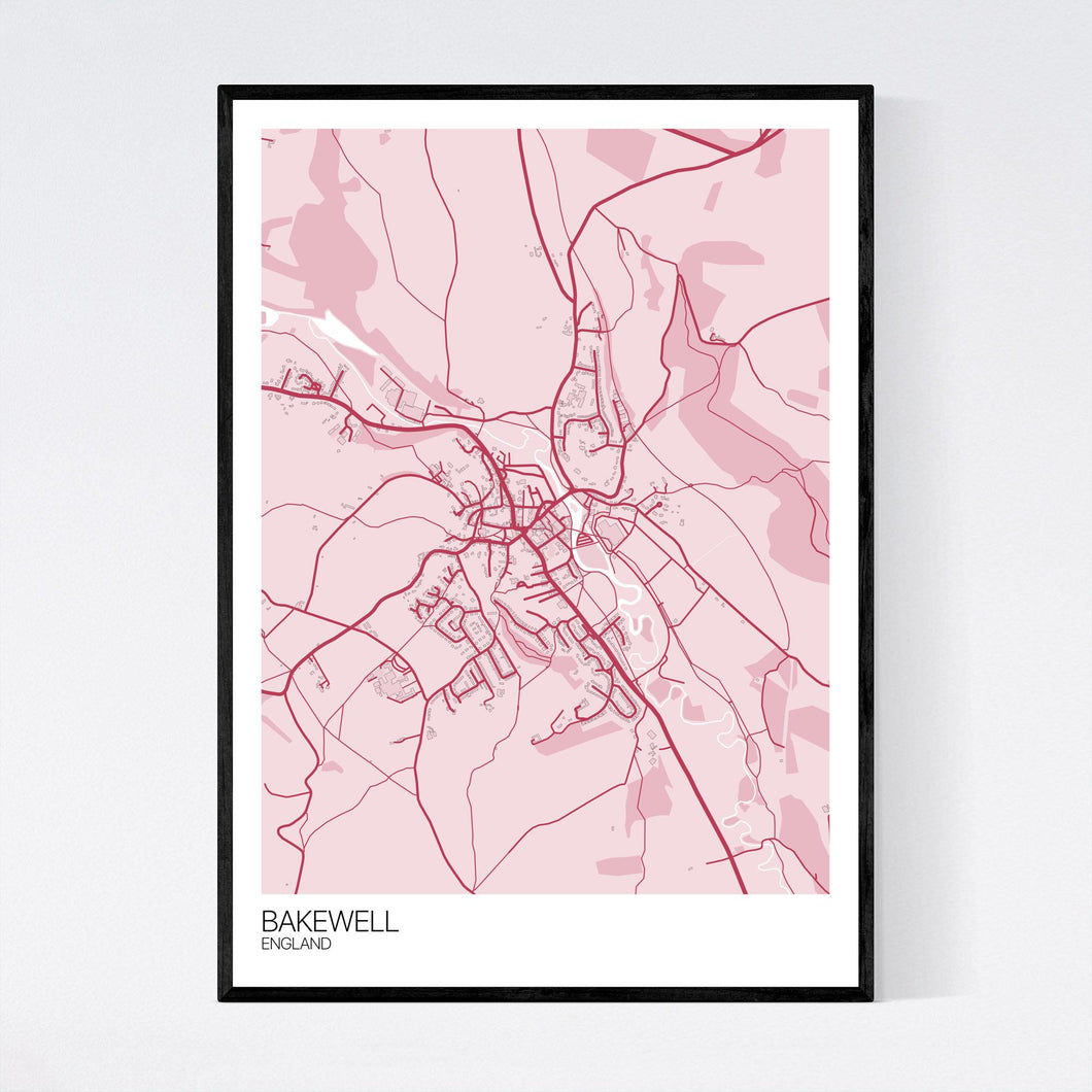 Bakewell Town Map Print