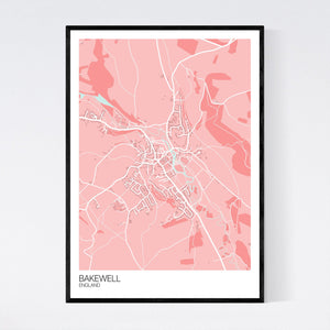 Bakewell Town Map Print