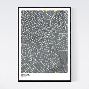 Balham Neighbourhood Map Print