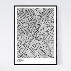 Balham Neighbourhood Map Print