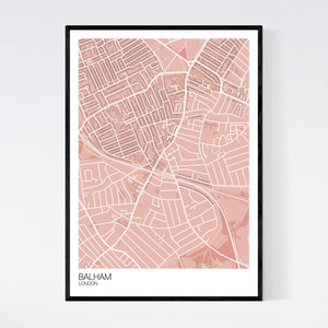 Balham Neighbourhood Map Print