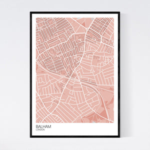 Balham Neighbourhood Map Print