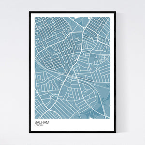 Balham Neighbourhood Map Print