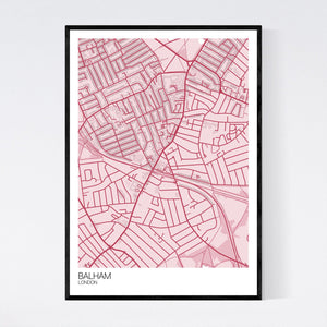 Balham Neighbourhood Map Print