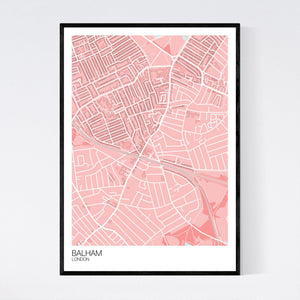 Balham Neighbourhood Map Print
