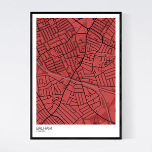 Balham Neighbourhood Map Print