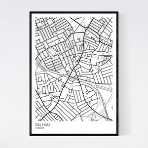 Balham Neighbourhood Map Print