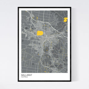 Ballarat City Map Print