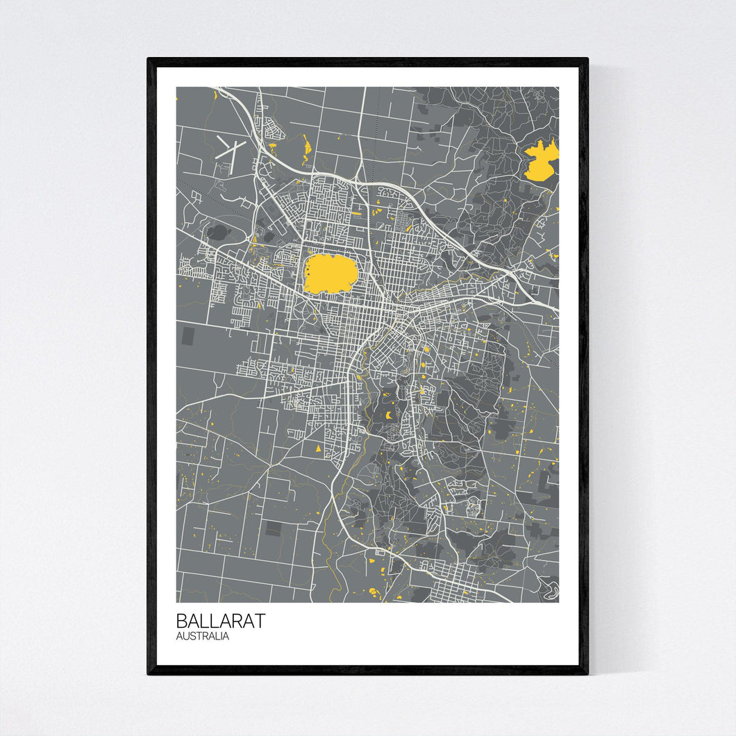 Ballarat City Map Print
