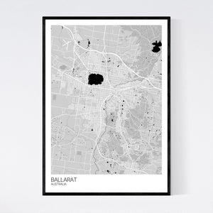 Ballarat City Map Print