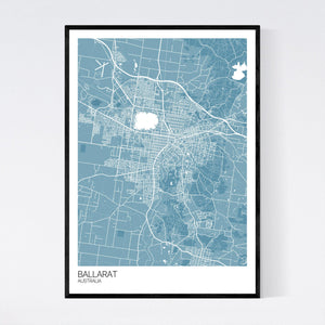 Ballarat City Map Print