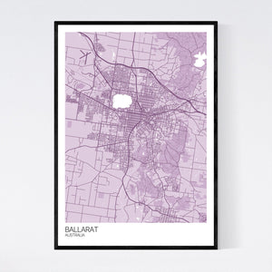 Ballarat City Map Print