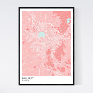 Ballarat City Map Print