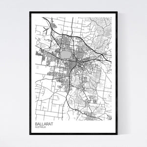 Ballarat City Map Print