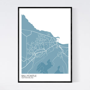 Ballycastle Town Map Print