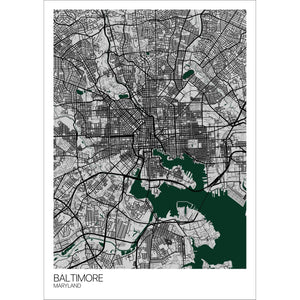 Map of Baltimore, Maryland