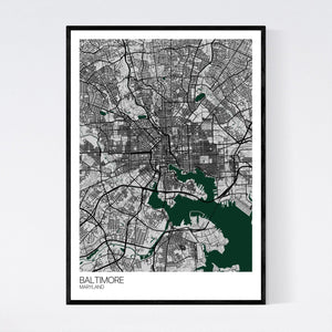 Map of Baltimore, Maryland