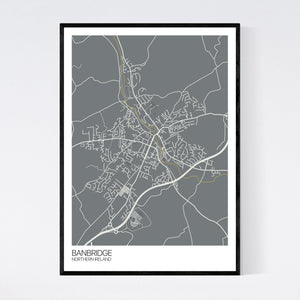 Banbridge Town Map Print