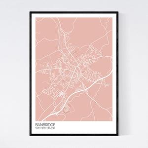 Banbridge Town Map Print