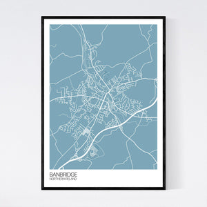 Banbridge Town Map Print