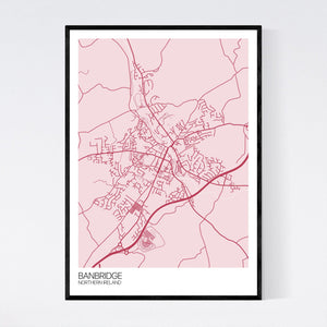 Banbridge Town Map Print